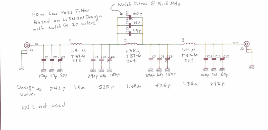 40 meter schematic with values